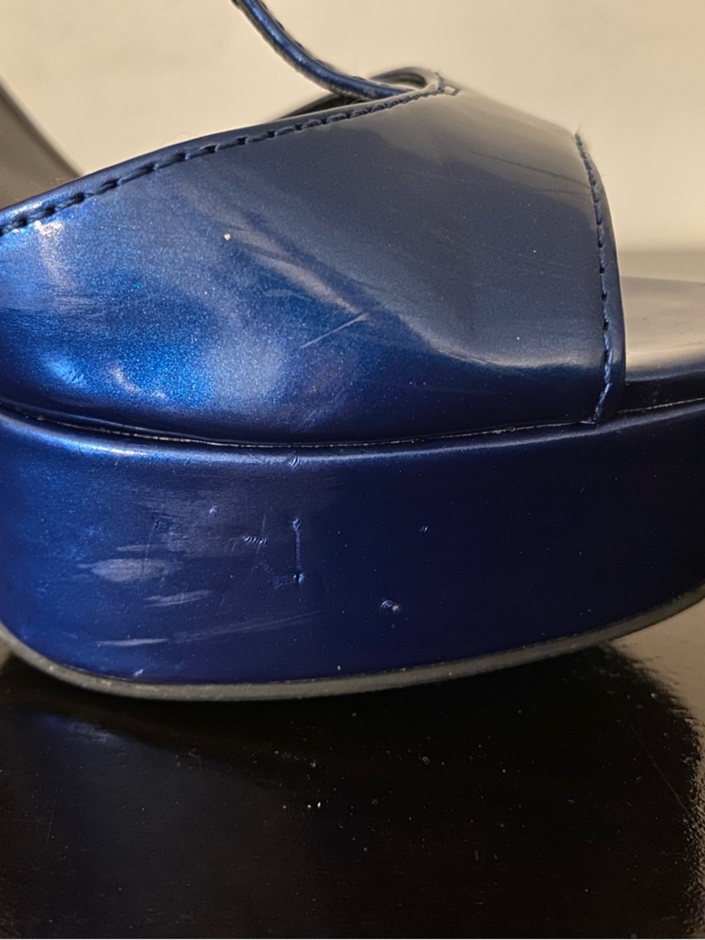 Women’s Candies Blue High Heel Platform Shoe - Picture 6 of 6